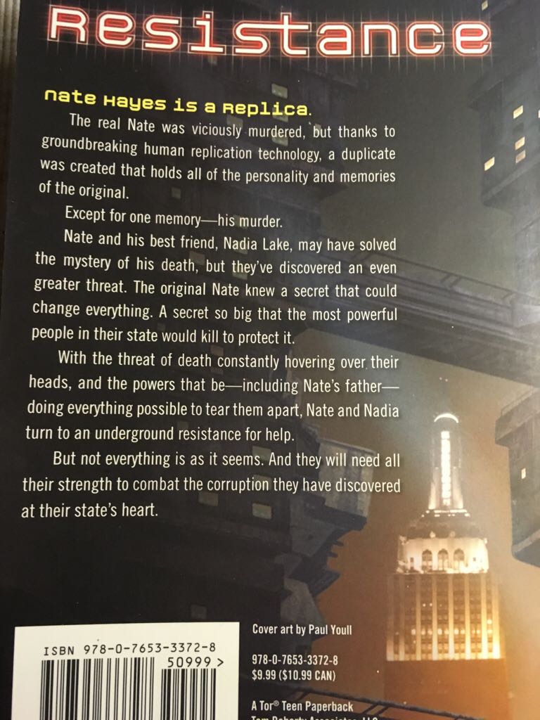 R1: Resistance - Jenna Black (Tor Teen - Paperback) book collectible [Barcode 9780765333728] - Main Image 2