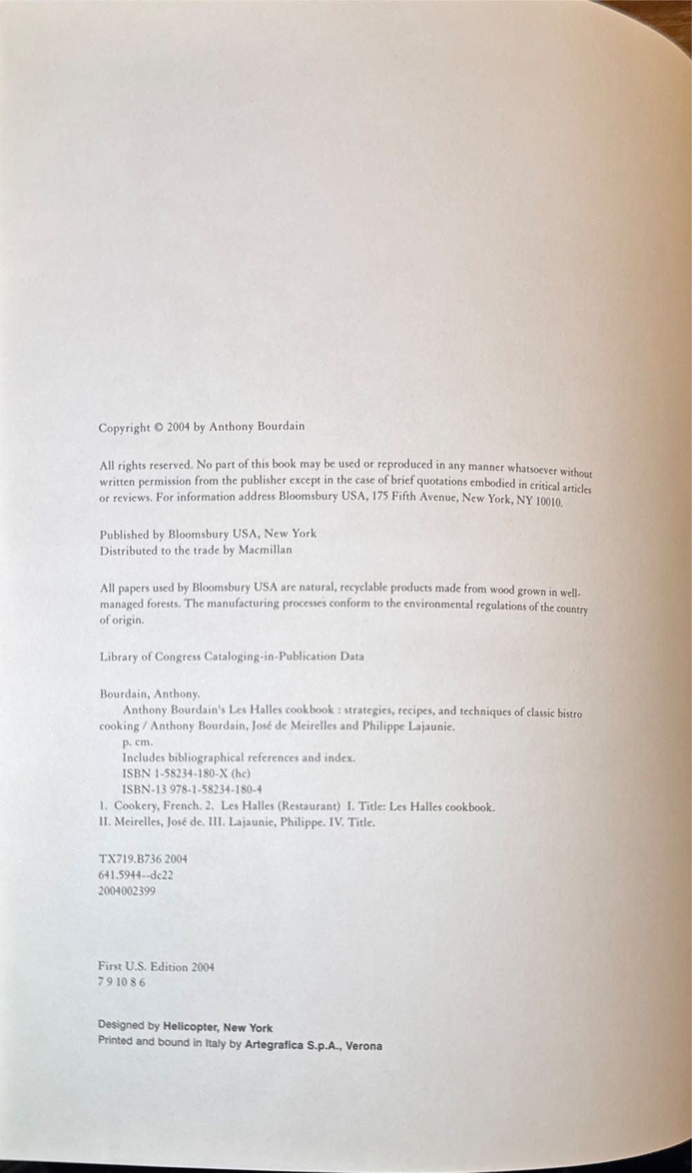 Anthony Bourdain’s Les Halles Cookbook - Anthony Bourdain (Bloomsbury - eBook) book collectible [Barcode 9781582341804] - Main Image 3