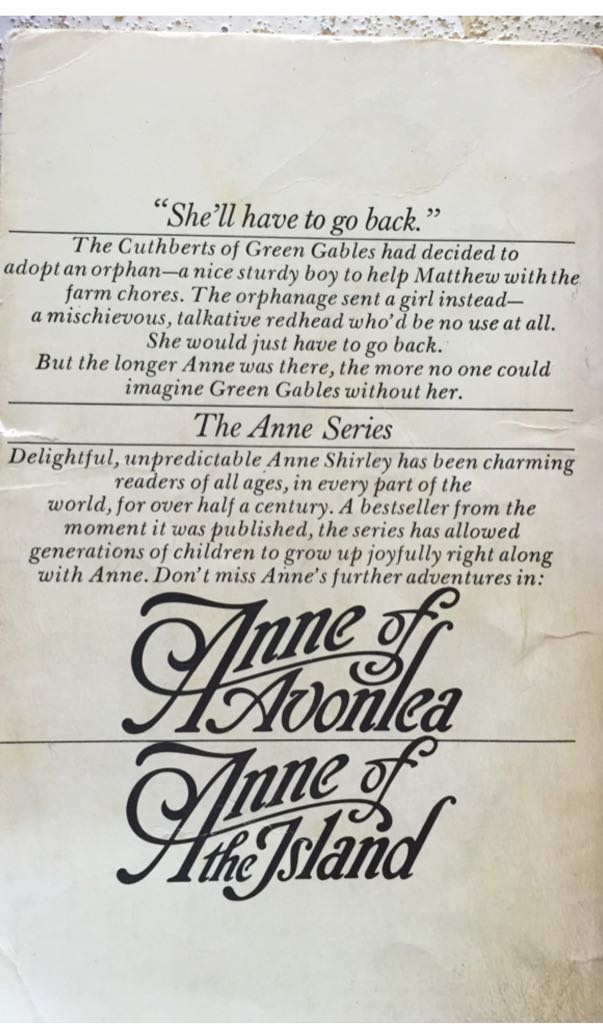 Anne Of Green Gables - L.M. Montgomery book collectible [Barcode 9780553028171] - Main Image 2