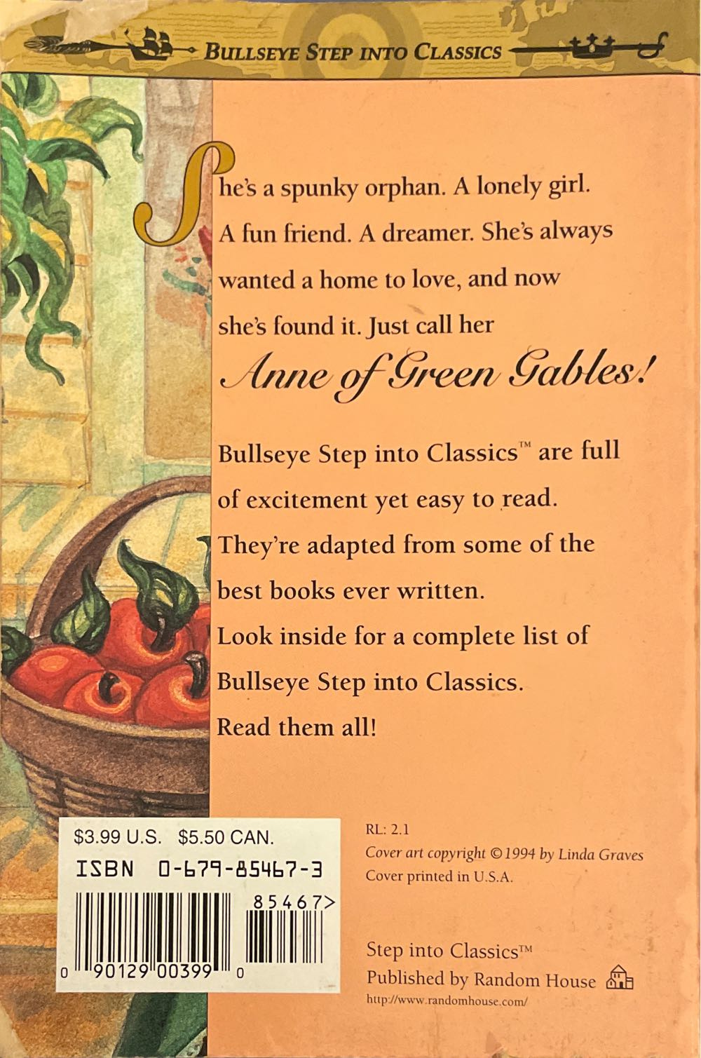 Anne Of Green Gables - L. M. Montgomery (Random House - Paperback) book collectible [Barcode 9780679854678] - Main Image 2