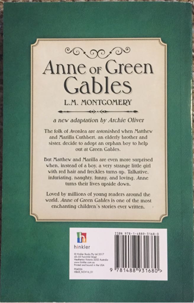 Anne Of Green Gables - Lucy Maud Montgomery (Paperback) book collectible [Barcode 9781488931680] - Main Image 2