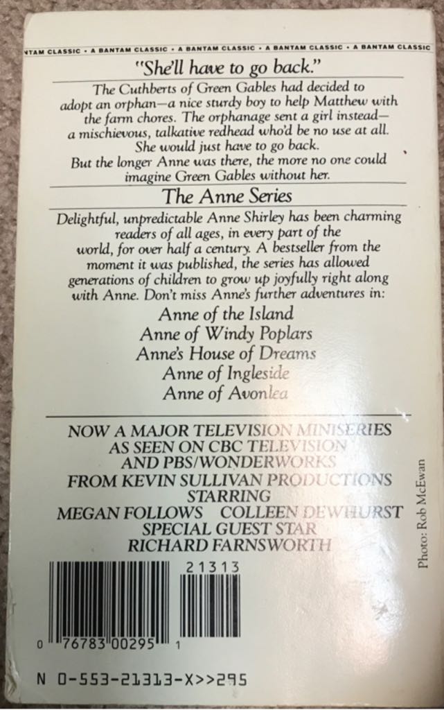 Anne Of Green Gables - L. M. Montgomery (Bantam Books - Paperback) book collectible - Main Image 2