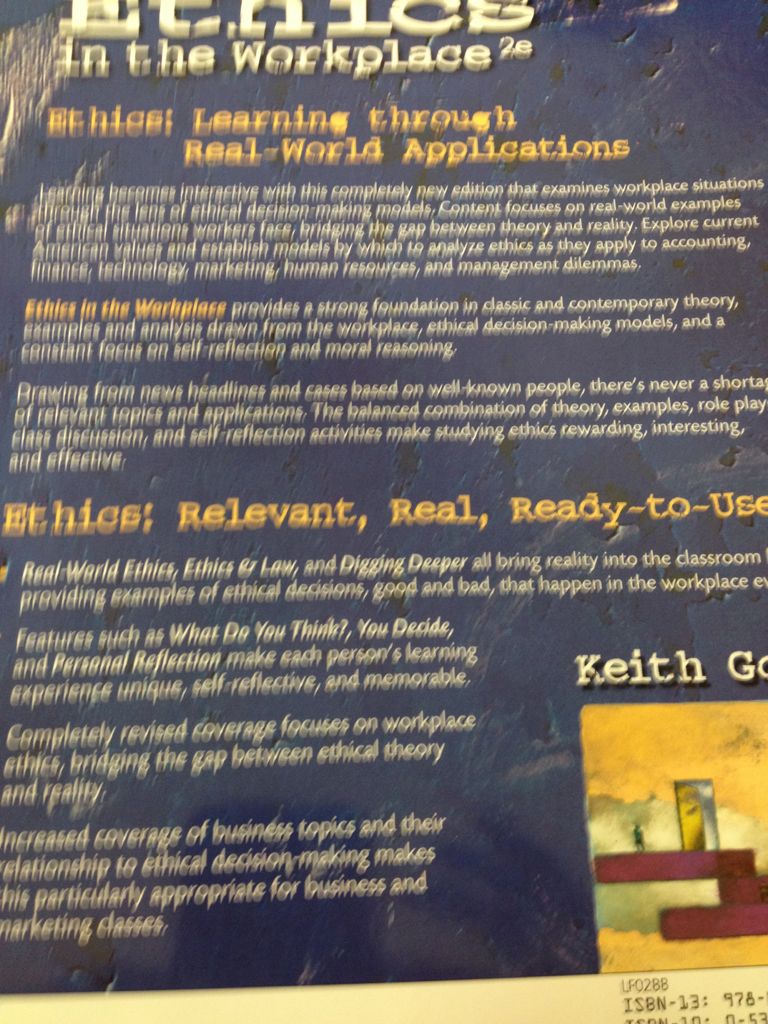 Ethics In The Workplace Goree, Keith - Keith Goree book collectible [Barcode 9780538443951] - Main Image 2