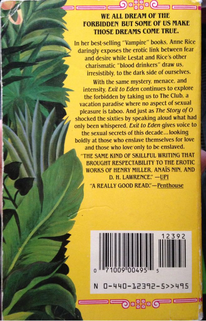 Exit To Eden - Anne Rampling (- Paperback) book collectible [Barcode 071009004955] - Main Image 2