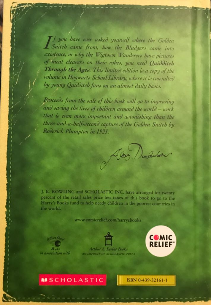 Quidditch Through The Ages - J. K. Rowling (Scholastic Inc. - Hardcover) book collectible [Barcode 0439321611] - Main Image 2