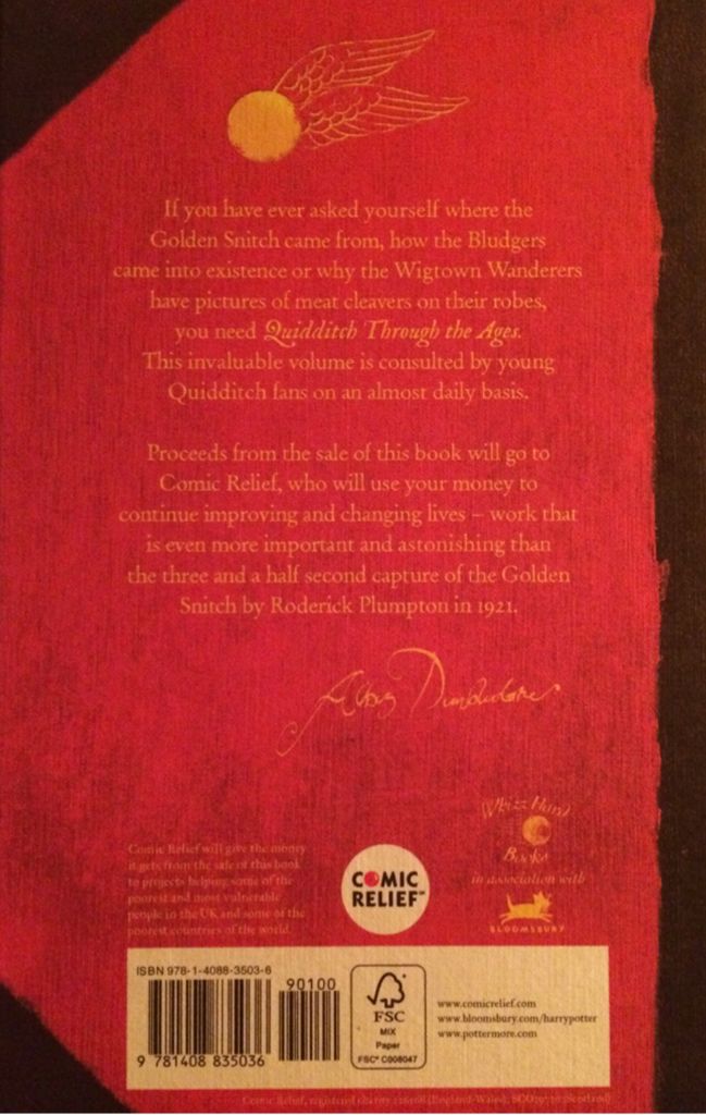 Quidditch Through The Ages [Hogwarts Library] - J.K. Rowling (Bloomsbury Publishing - Hardcover) book collectible [Barcode 9781408835036] - Main Image 2