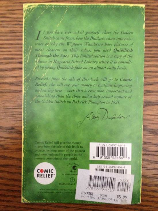 Quidditch Through the Ages - J. K. Rowling (Arthur A. Levine Books - Paperback) book collectible [Barcode 9781551924540] - Main Image 2