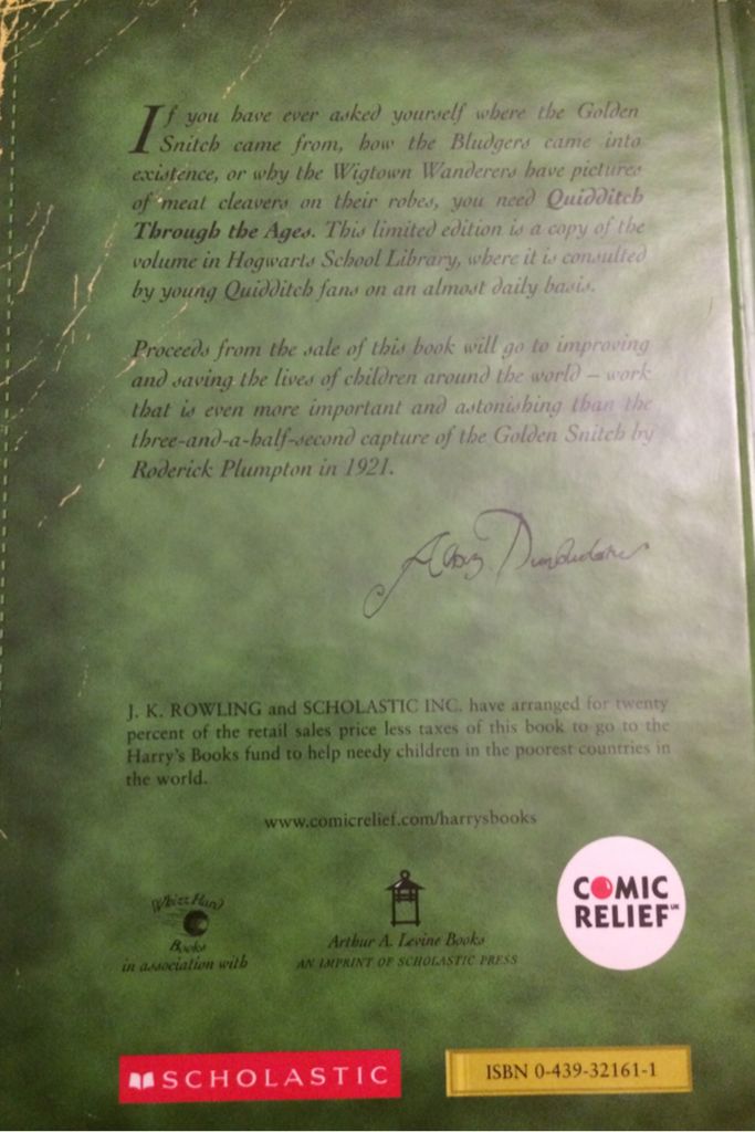 Quidditch Through The Ages - J. K. Rowling (Scholastic Inc. - Hardcover) book collectible - Main Image 2