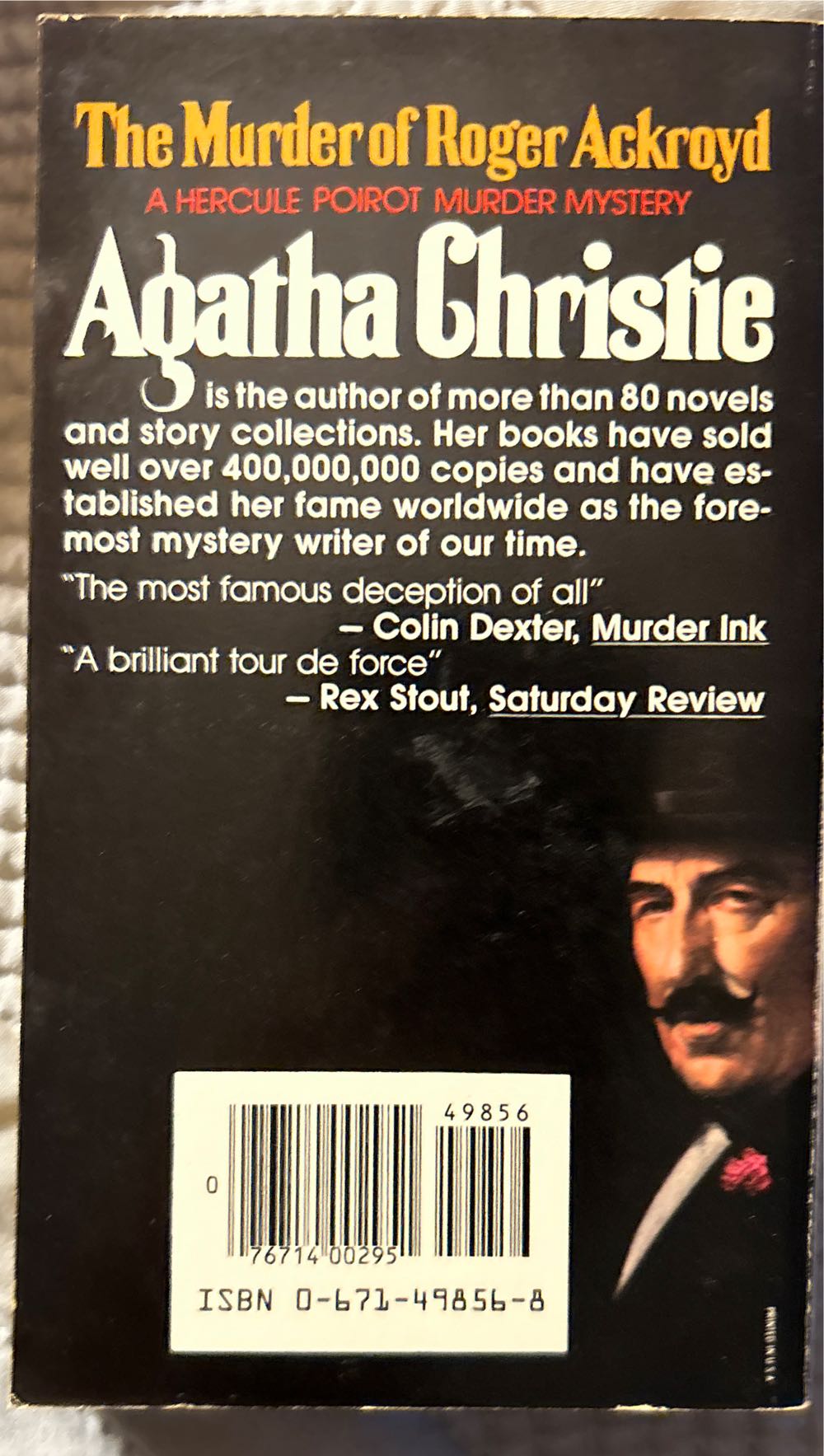 AC: The Murder of Roger Ackroyd - Agatha Christie (Pocket Books - Paperback) book collectible [Barcode 9780671498566] - Main Image 2
