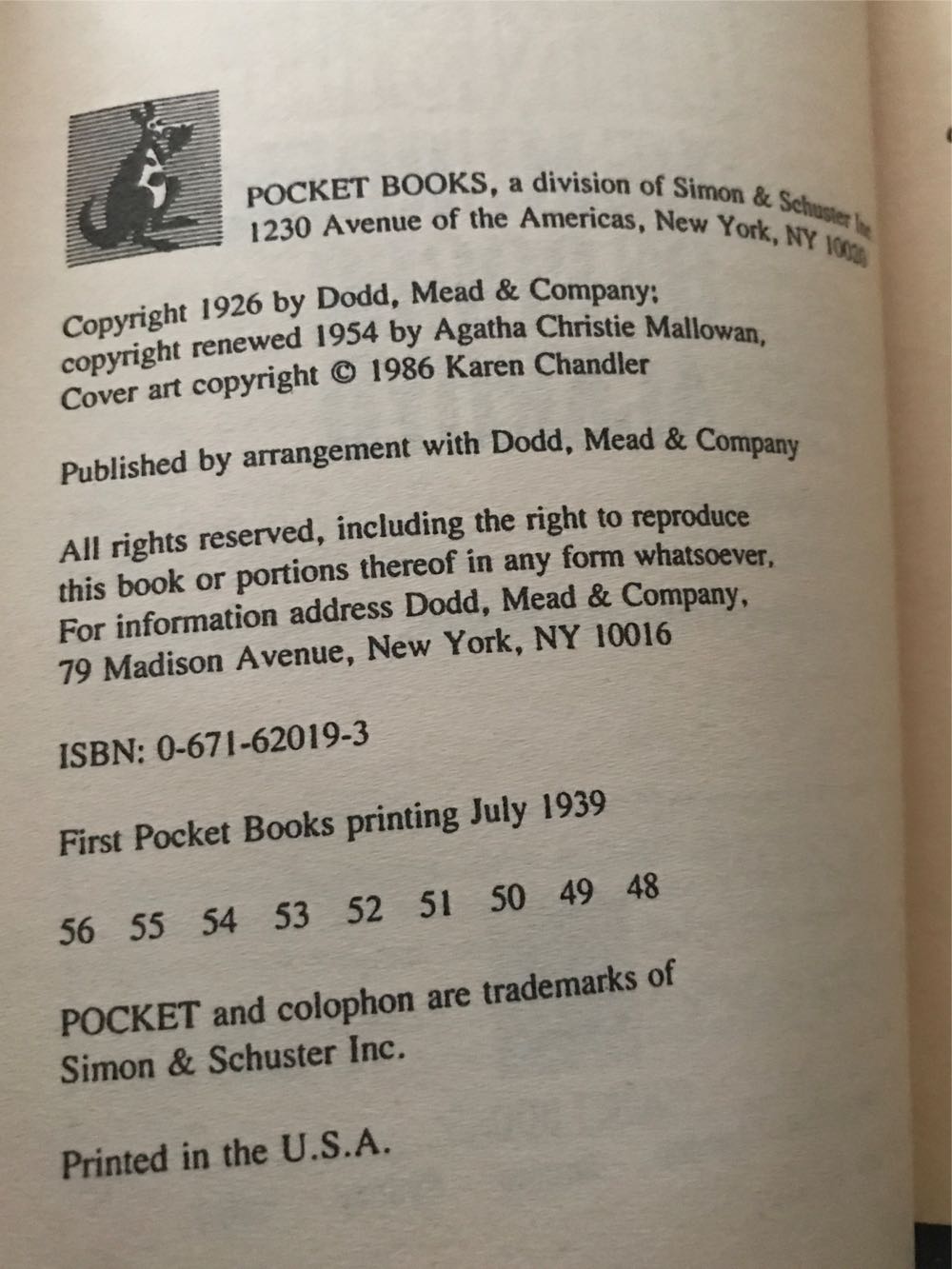 The Murder of Roger Ackroyd - Agatha Christie (Pocket Books - Kindle) book collectible [Barcode 9780671620196] - Main Image 3