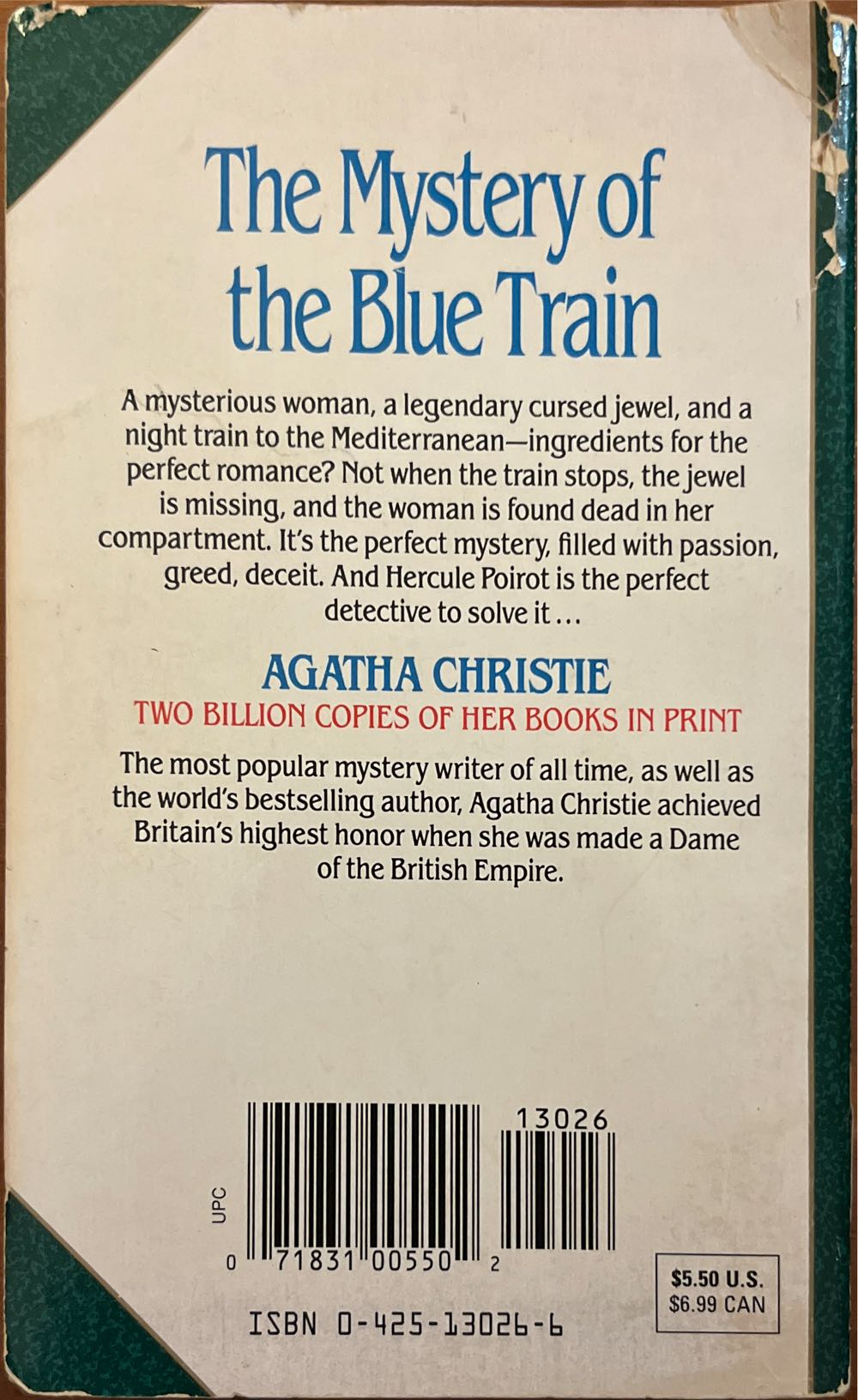 The Mystery of the Blue Train - Agatha Christie (Berkley - Paperback) book collectible [Barcode 9780425130261] - Main Image 2
