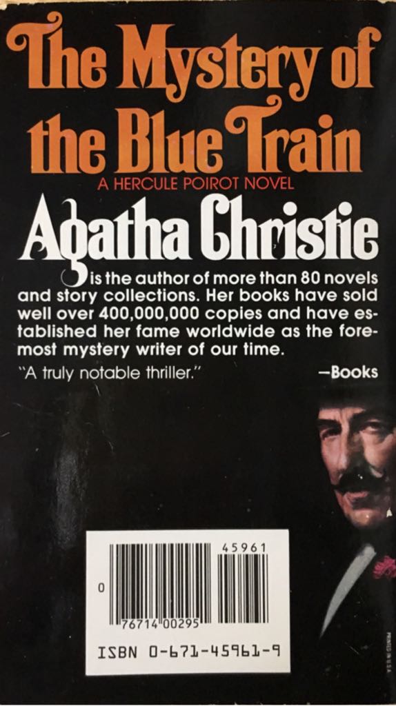 The Mystery of the Blue Train - Agatha Christie (Pocket Books - Paperback) book collectible - Main Image 2