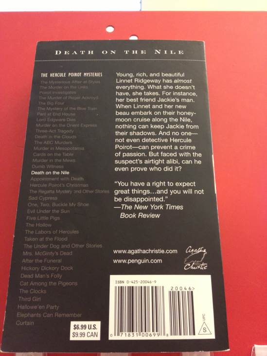Death on the Nile - Agatha Christie (Berkley - Paperback) book collectible [Barcode 9780425200469] - Main Image 2