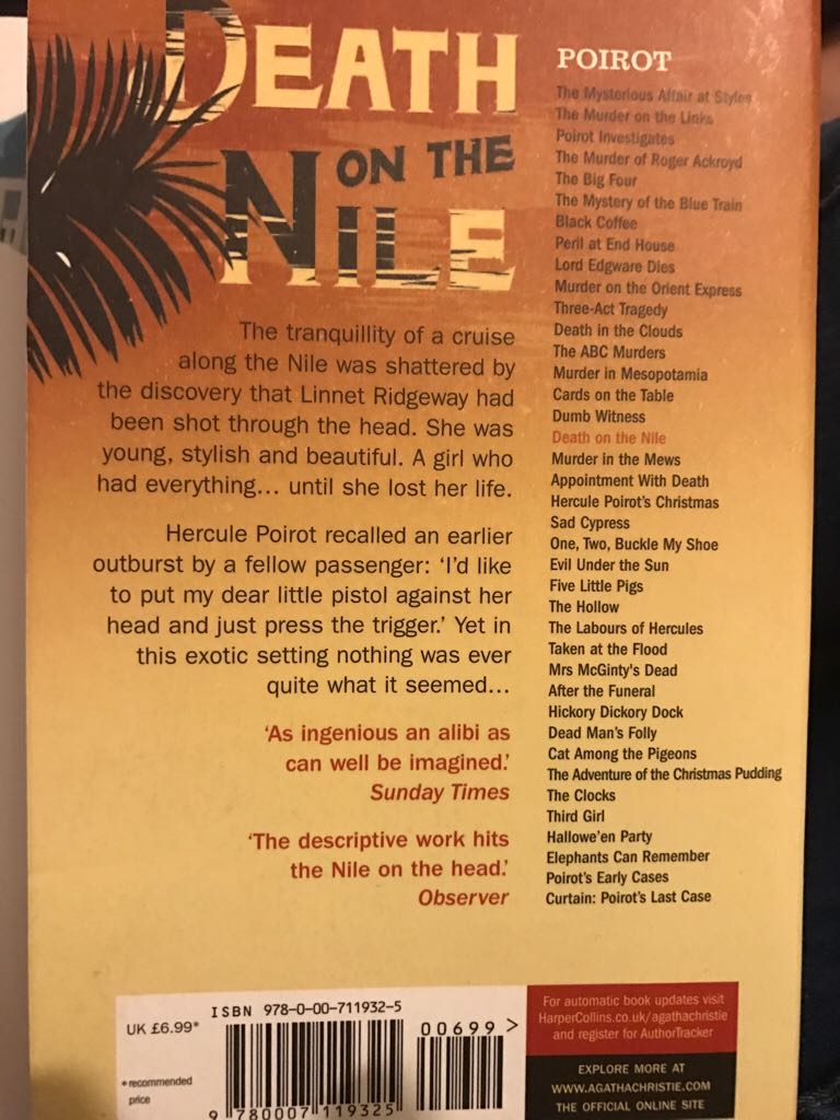 Death on the Nile  (Harper Collins) book collectible - Main Image 2