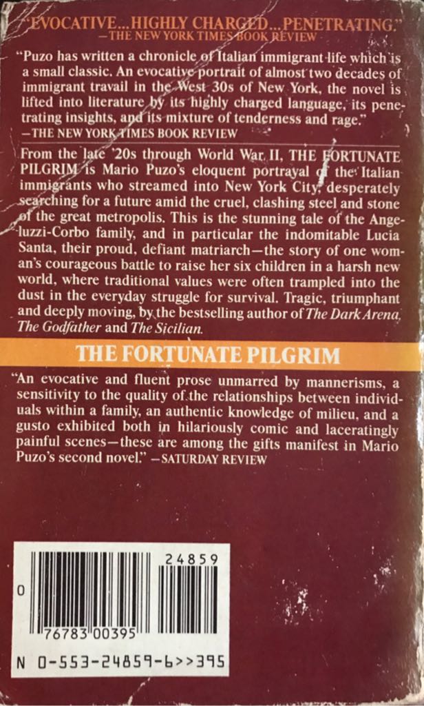 The Fortunate Pilgrim - Mario Puzo (Bantam Books - Paperback) book collectible [Barcode 9780553248593] - Main Image 2