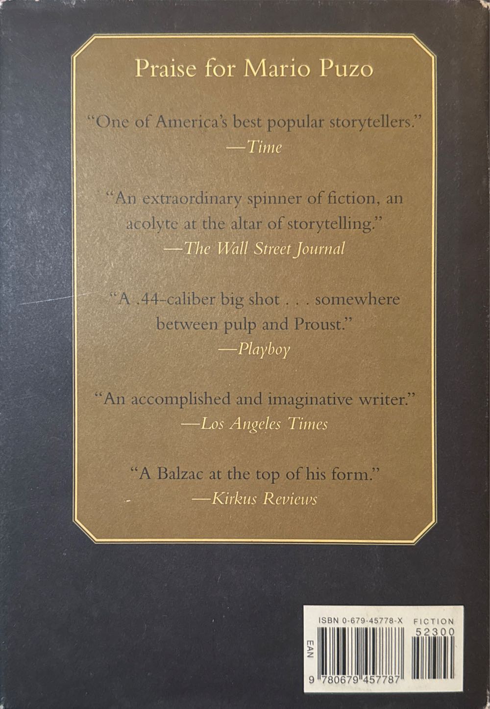 The Fortunate Pilgrim - Mario Puzo (Random House - Hardcover) book collectible [Barcode 9780679457787] - Main Image 2