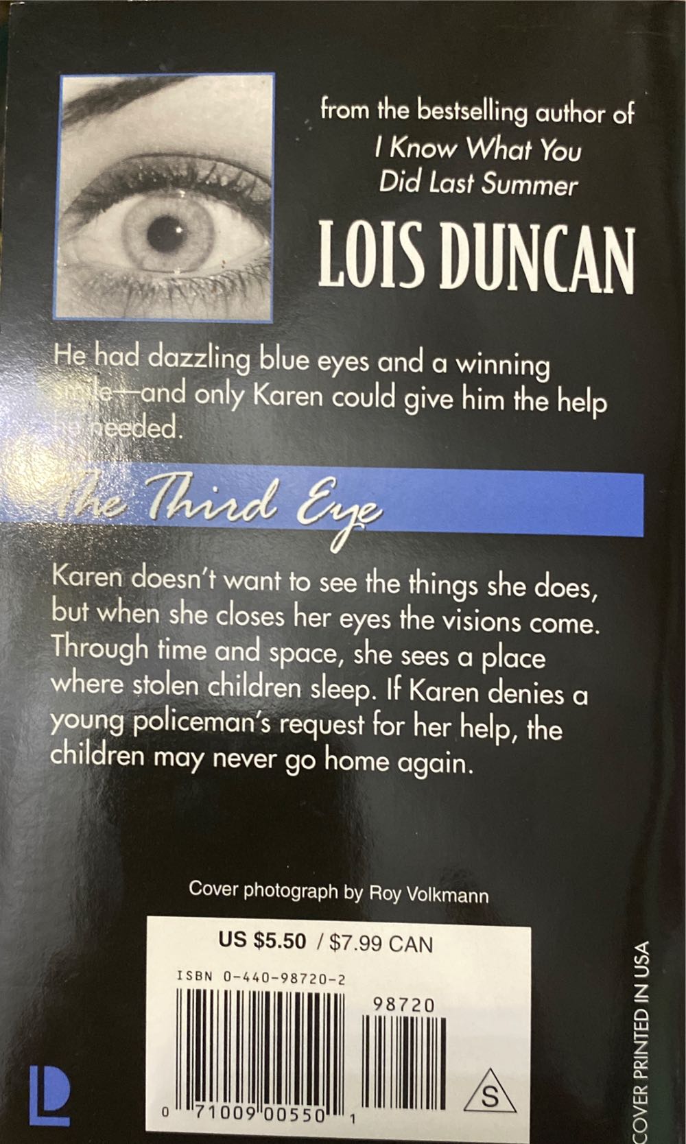 The Third Eye - Lois Duncan (Laurel Leaf - Paperback) book collectible [Barcode 9780440987208] - Main Image 2