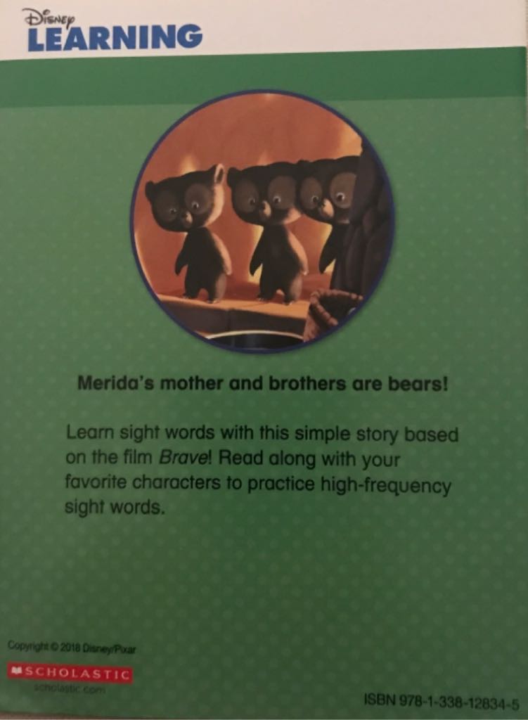 Disney Learning Sight Words Book 9 Four Bears - Disney Enterprises book collectible [Barcode 9781338128345] - Main Image 2