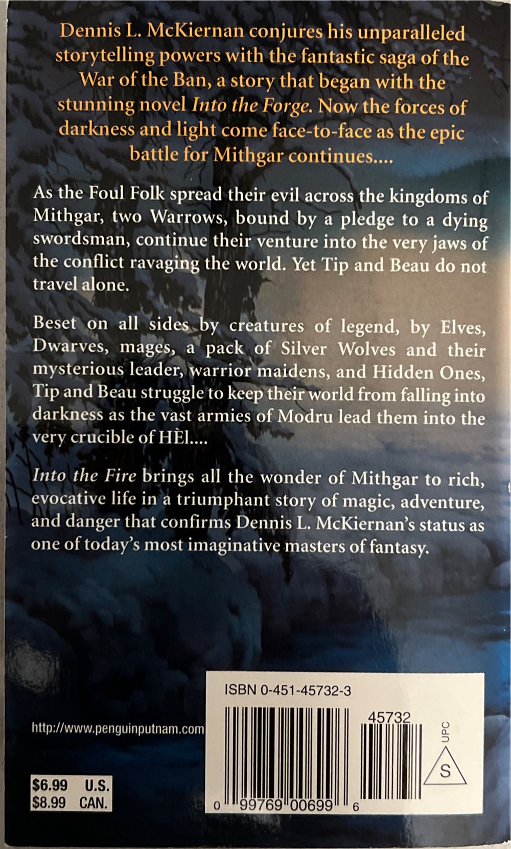 Into The Fire - Dennis L. McKiernan (Roc - Paperback) book collectible [Barcode 9780451457325] - Main Image 2