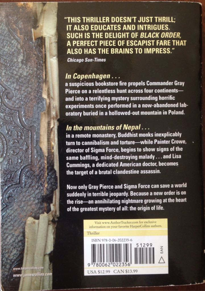 Sigma Force 3: Black Order - James Rollins (Harper - Paperback) book collectible [Barcode 9780062022356] - Main Image 2