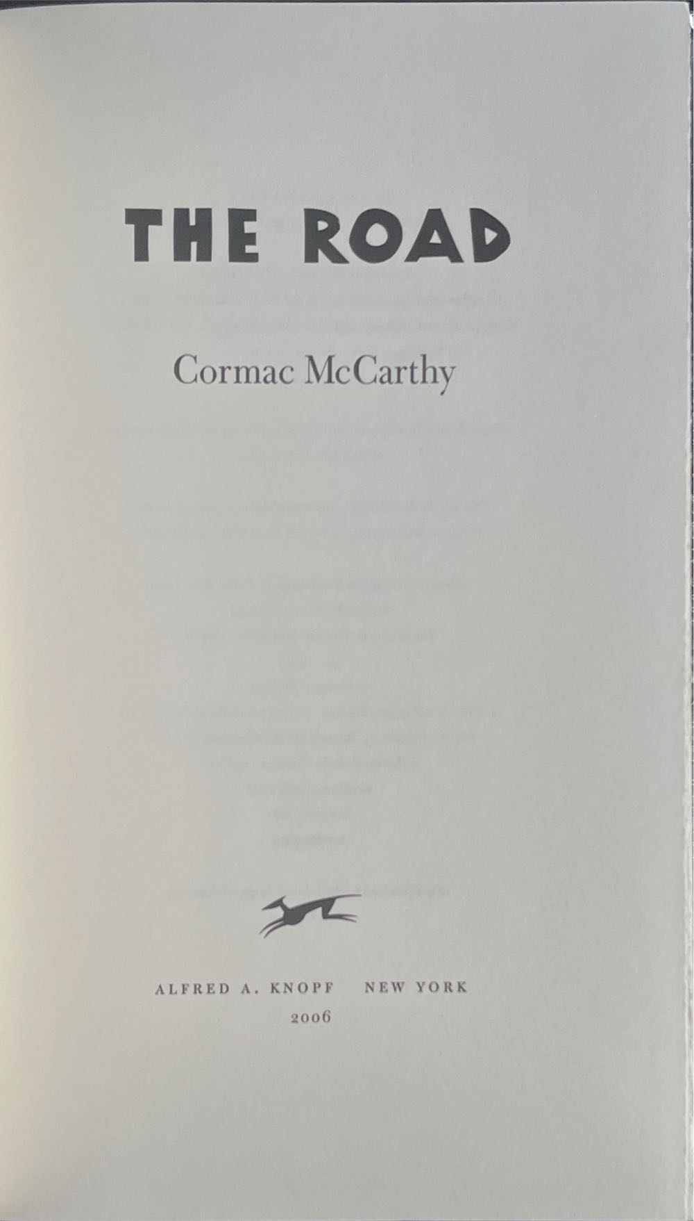 The Road - Cormac McCarthy (Knopf - Hardcover) book collectible [Barcode 9780307265432] - Main Image 4
