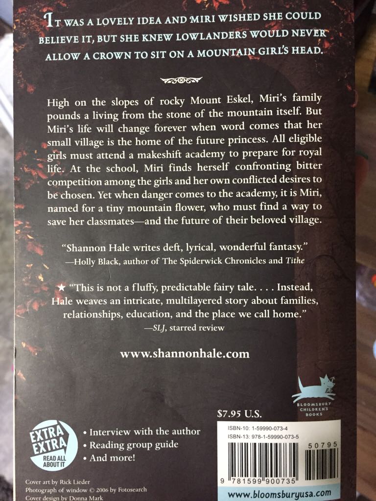 Princess Academy - Shannon Hale (Bloomsbury U.S.A. Children’s Books - Paperback) book collectible [Barcode 9781599900735] - Main Image 2