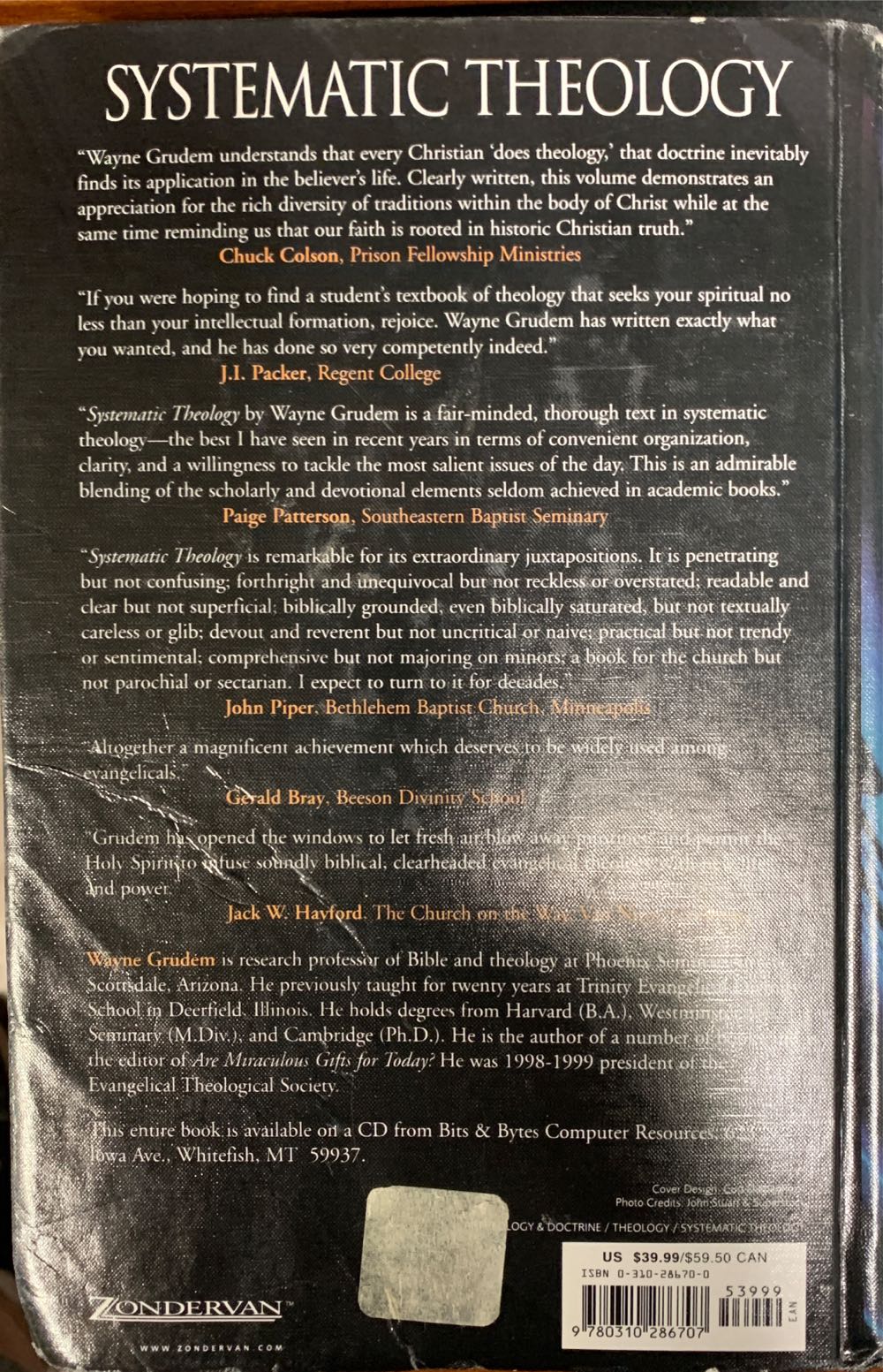 Systematic Theology: An Introduction to Biblical Doctrine - Wayne Grudem (Zondervan - Hardcover) book collectible [Barcode 9780310286707] - Main Image 2