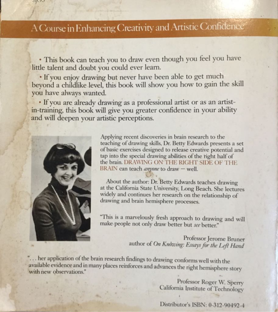 Drawing On The Right Side Of The Brain - Betty Edwards (St Martins Press - Paperback) book collectible [Barcode 9780312904920] - Main Image 2