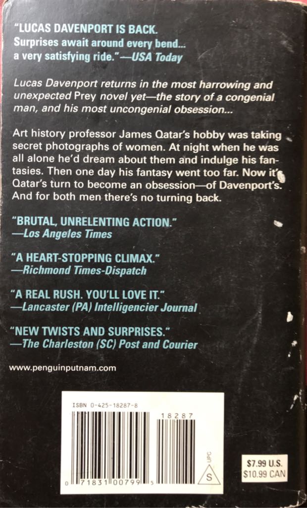 Chosen Prey - John Sandford (Berkley - Paperback) book collectible [Barcode 9780425182871] - Main Image 2