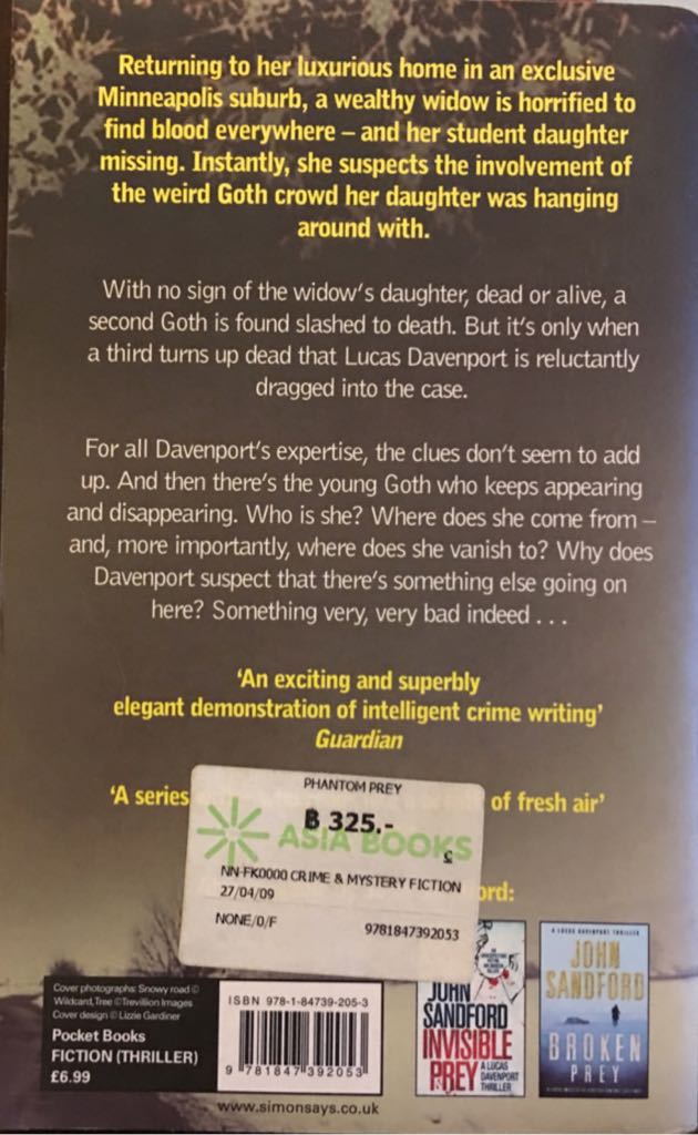 Phantom Prey - John Sandford (Pocket Books - Paperback) book collectible [Barcode 9781847392053] - Main Image 2