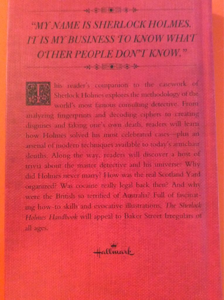 The Sherlock Holmes Handbook  book collectible [Barcode 9781595307217] - Main Image 2
