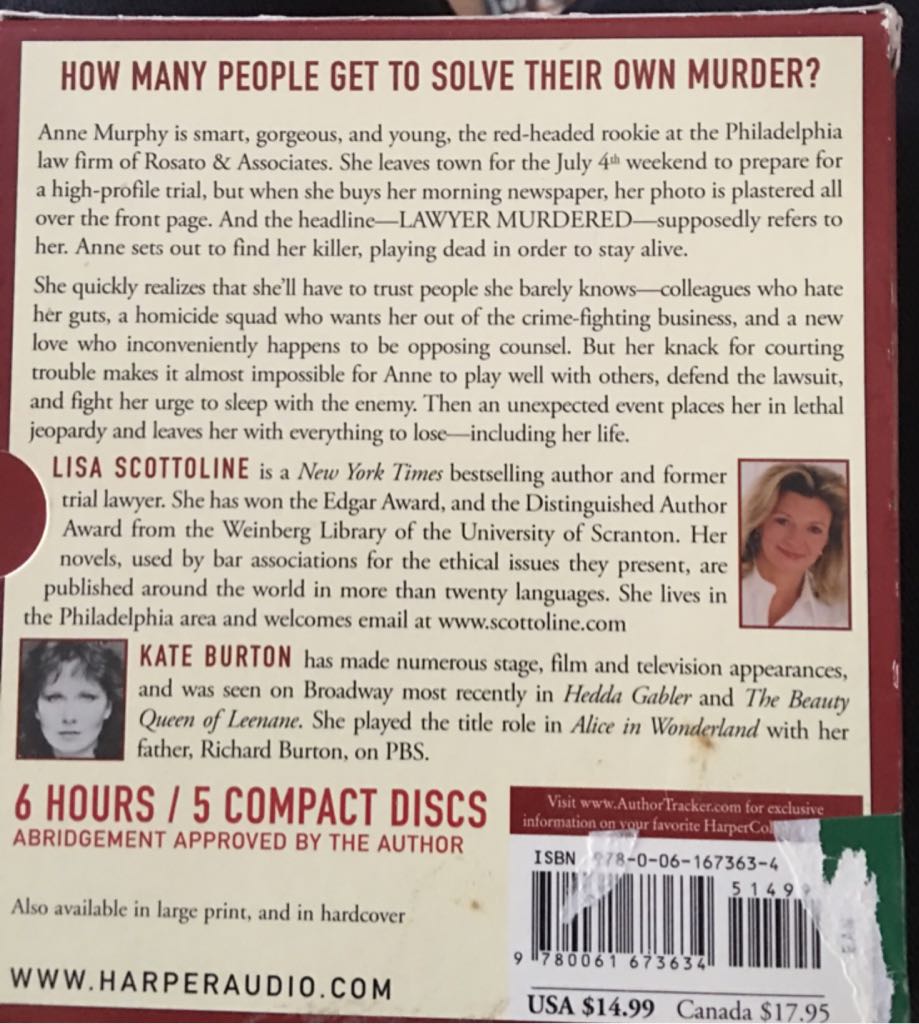 Courting Trouble - Lisa Scottoline (HarperCollins (October 13, 2009)) book collectible [Barcode 9780061673634] - Main Image 2