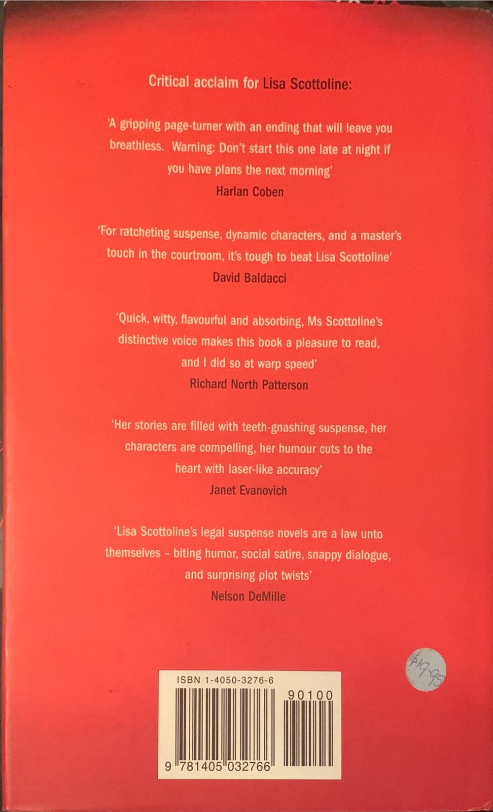 Dead Ringer - Lisa Scottoline (Macmillan - Hardcover) book collectible [Barcode 9781405032766] - Main Image 2