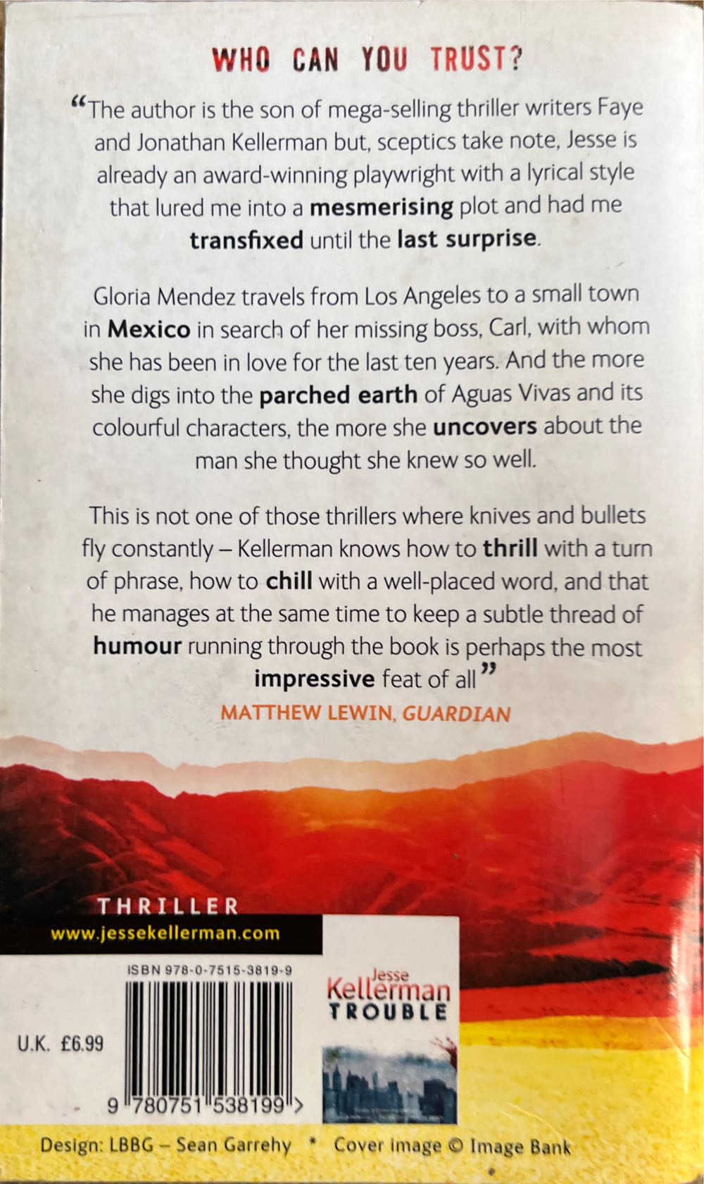 Sunstroke - Jesse Kellerman (Sphere - Paperback) book collectible [Barcode 9780751538199] - Main Image 2