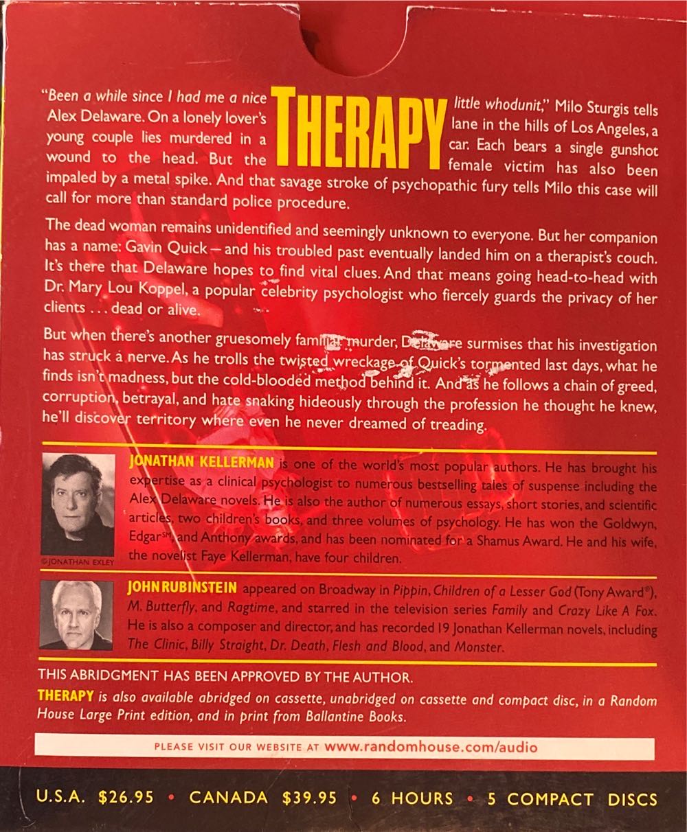 Rage - Jonathan Kellerman (Random House - Paperback) book collectible [Barcode 9780345467072] - Main Image 3