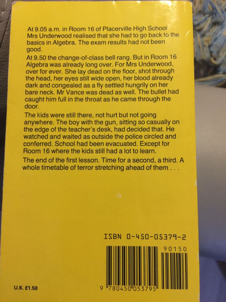 Rage - Richard Bachman (Hodder & Stoughton - Paperback) book collectible [Barcode 9780450053795] - Main Image 2