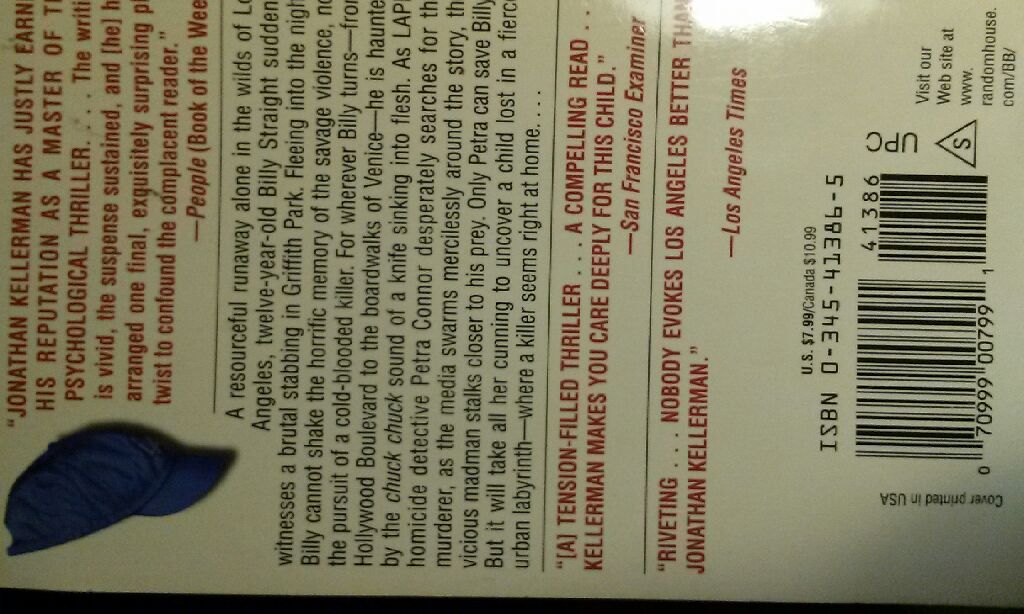 Billy Straight - Jonathan Kellerman (A Ballantine Book - Paperback) book collectible [Barcode 9780345413864] - Main Image 2