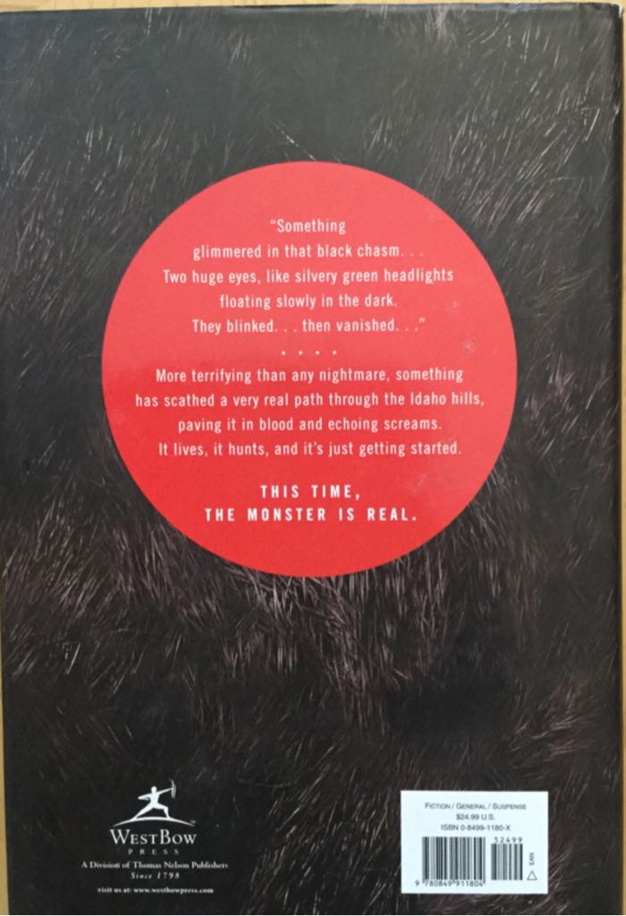 Monster - Frank Peretti (Thomas Nelson - Hardcover) book collectible [Barcode 9780849911804] - Main Image 2