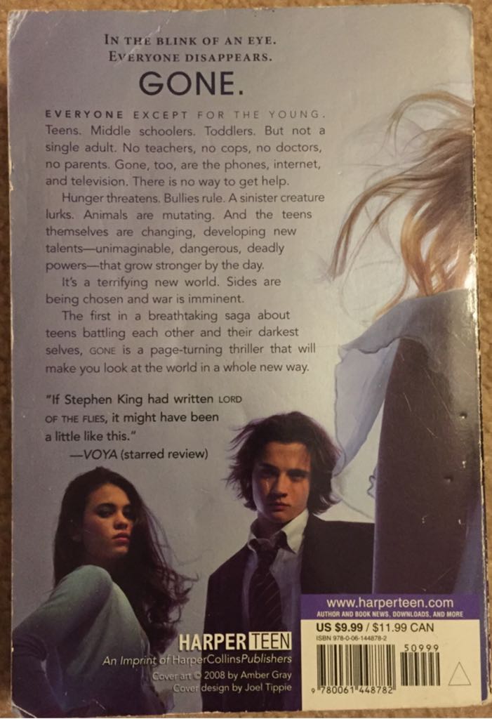 Gone - Michael Grant (HarperTeen - Paperback) book collectible [Barcode 9780061448782] - Main Image 2