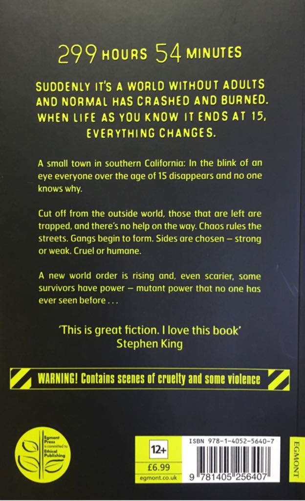Gone 1: Gone - Michael Grant (Egmont - Paperback) book collectible [Barcode 9781405256407] - Main Image 2