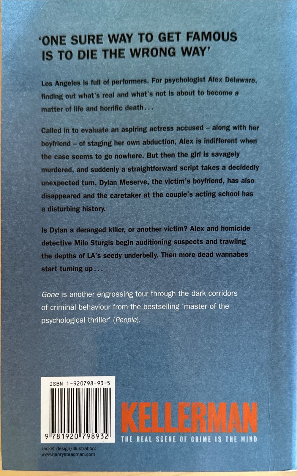 Gone - Jonathan Kellerman book collectible [Barcode 9781920798932] - Main Image 2