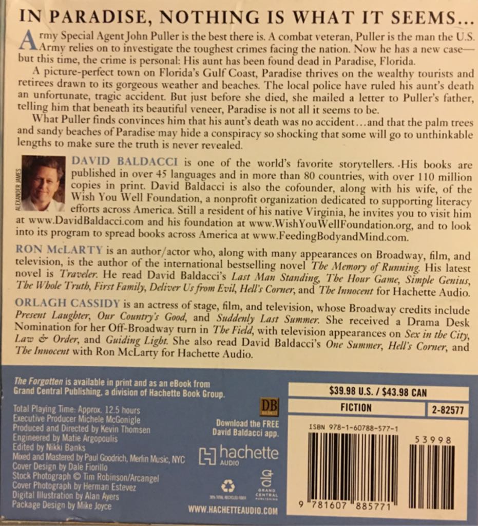 The Forgotten John Puller 2 John Puller Series - David Baldacci (Grand Central Publishing - Audiobook) book collectible [Barcode 9781607885771] - Main Image 2