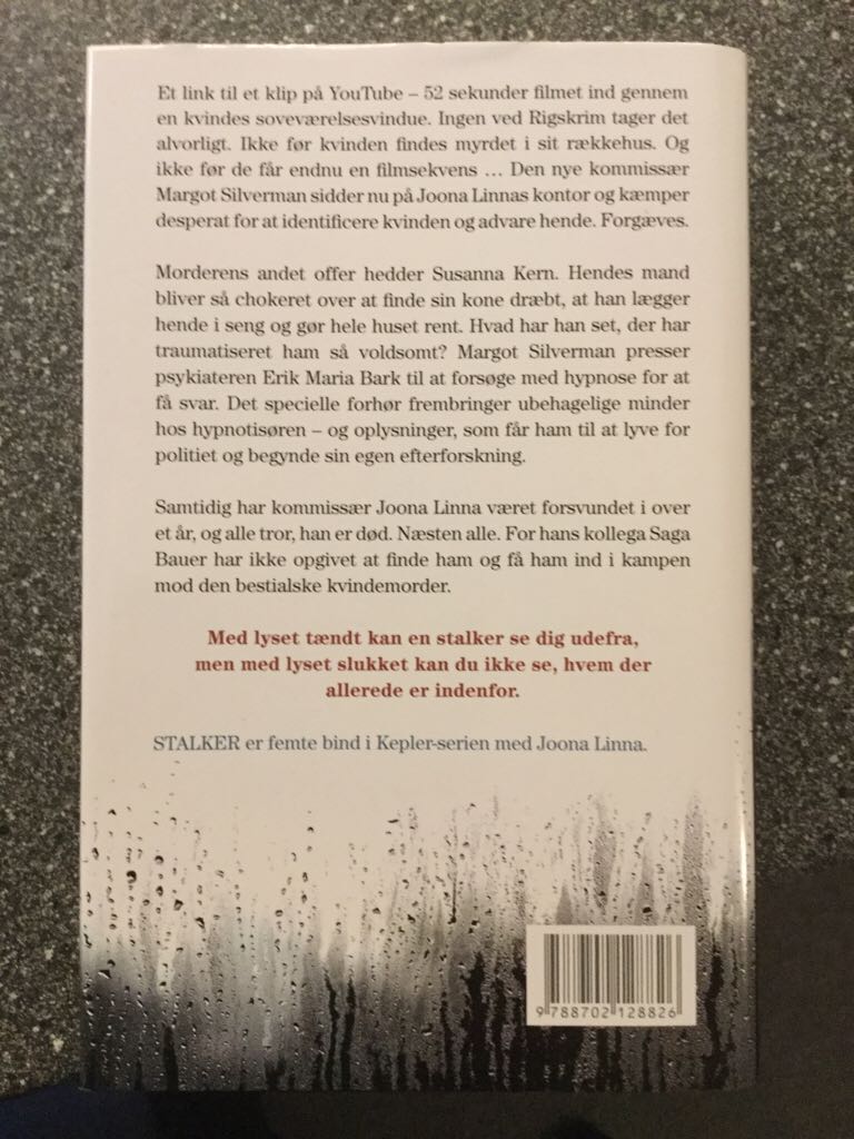 Joona Linna 5 - Stalker - Lars Kepler (Gyldendal - Hardcover) book collectible [Barcode 9788702128826] - Main Image 2