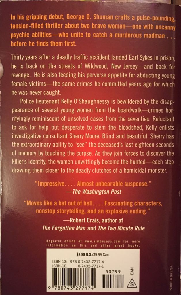 18 Seconds - D Shuman book collectible [Barcode 9780743277174] - Main Image 2