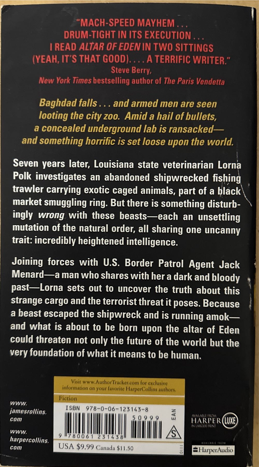 Altar of Eden - James Rollins (Harper Collins - Paperback) book collectible [Barcode 9780061231438] - Main Image 2