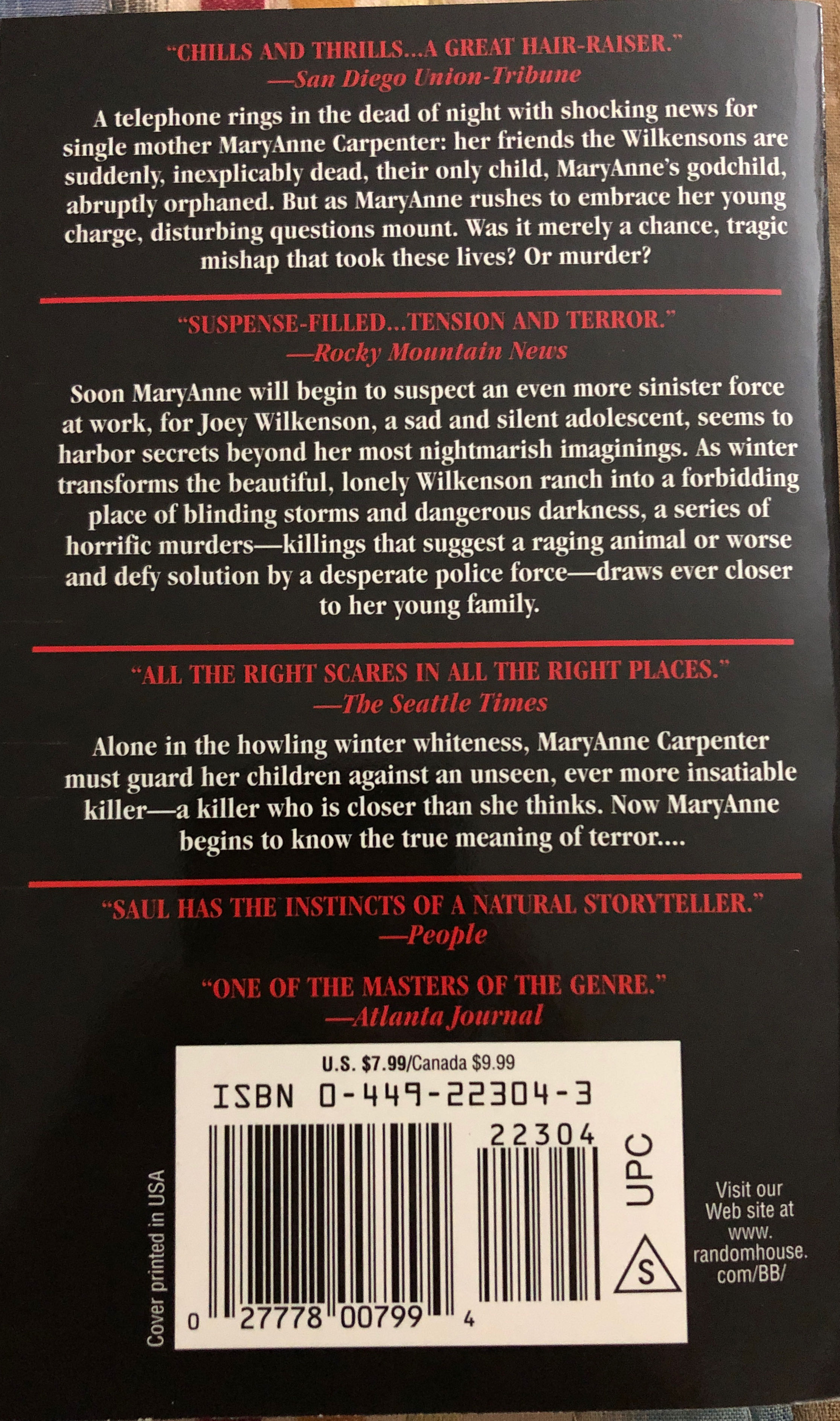 Guardian - John Saul (Fawcett - Paperback) book collectible [Barcode 9780449223048] - Main Image 2