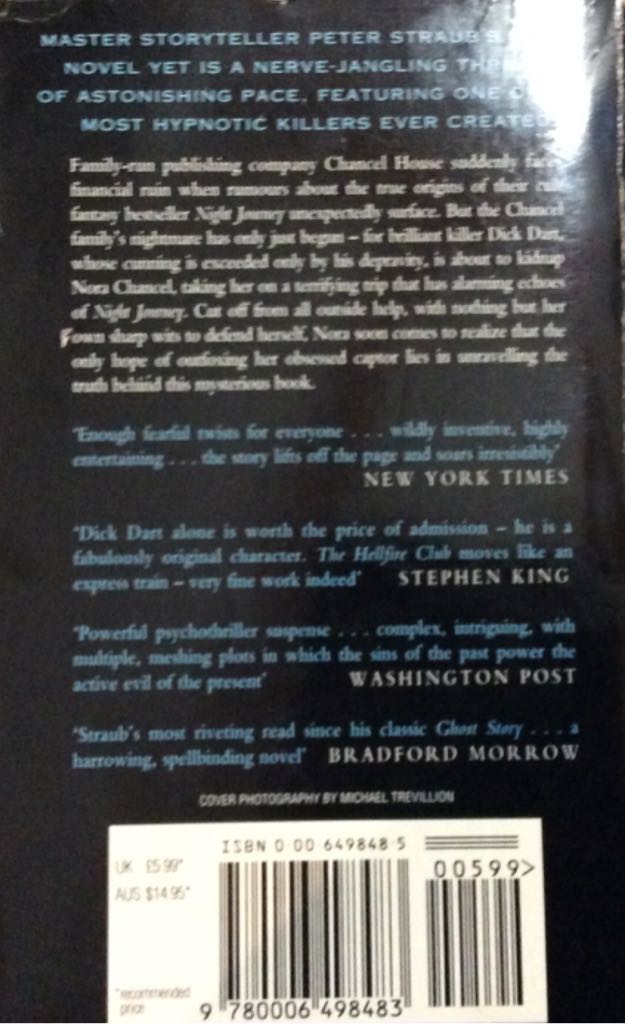 The Hellfire Club - Peter Straub (Harper Collins Publishers - Paperback) book collectible [Barcode 9780006498483] - Main Image 2