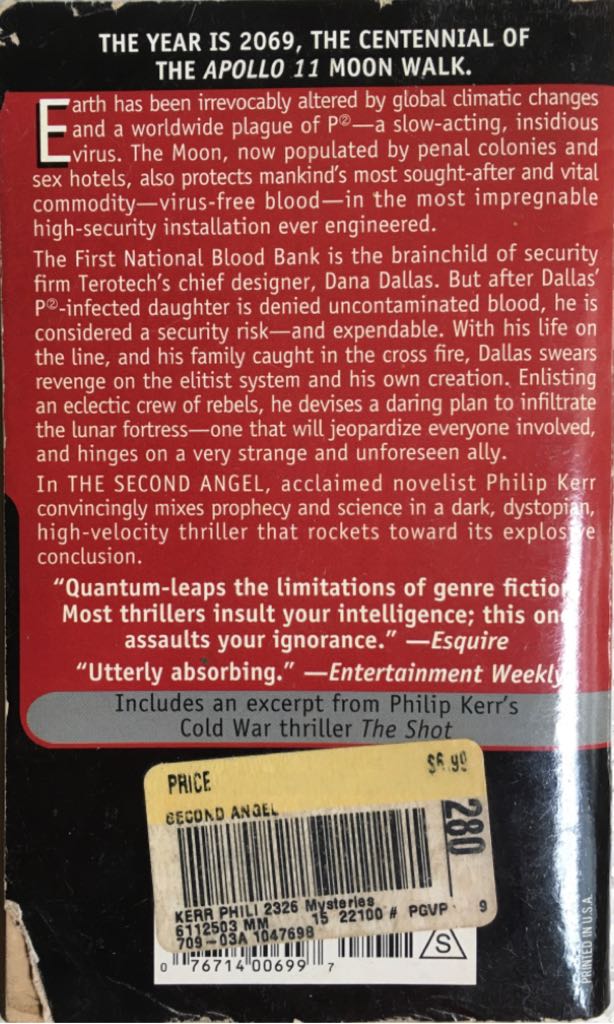 The Second Angel - Philip Kerr (Pocket Star Books - Paperback) book collectible [Barcode 9780671024727] - Main Image 2