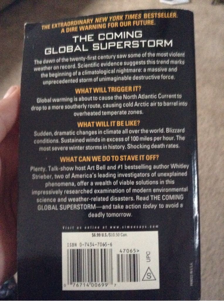 The Coming Global Superstorm - whitley strieber (Simon and Schuster - Paperback) book collectible [Barcode 9780743470650] - Main Image 2