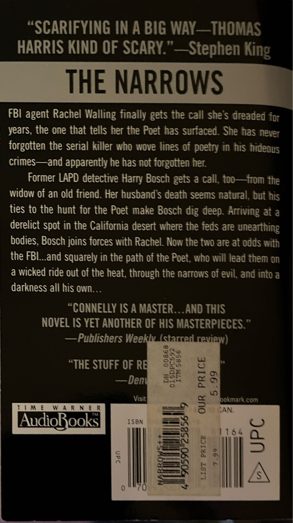 The Narrows - Michael Connelly (- Paperback) book collectible [Barcode 0446611646] - Main Image 2